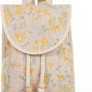 Embroidered Backpack Purse Women Small Travel Daypack Shoulder Bag